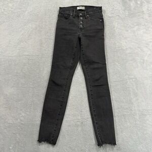 Madewell Jeans Women's 24 Black Denim 9" High Rise Skinny Normcore